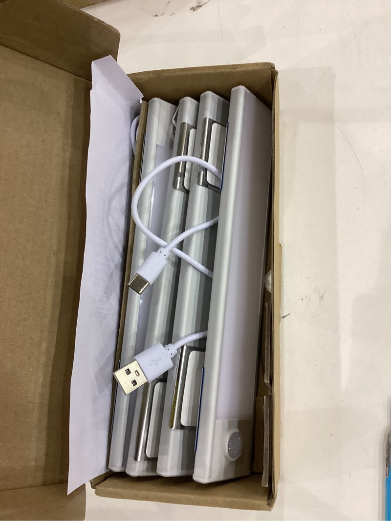 4 Pack Under Cabinet Lights, 32 LED Motion Sensor Light Indoor Rechargeable Magnetic Closet Lights B