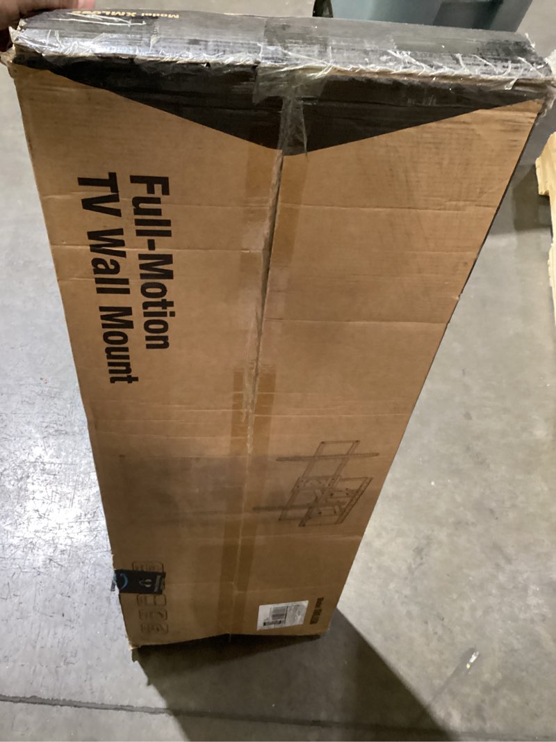 Condition photo showing As Is for usx mount heavy duty full motion tv wall mount for 60-120 inch tvs, holds 220lbs, 28" extension wall bracket, preassembled tv mount for 65" 75" 85" 90" 98" 100", max vesa 900x600mm, fits 12-24" studs