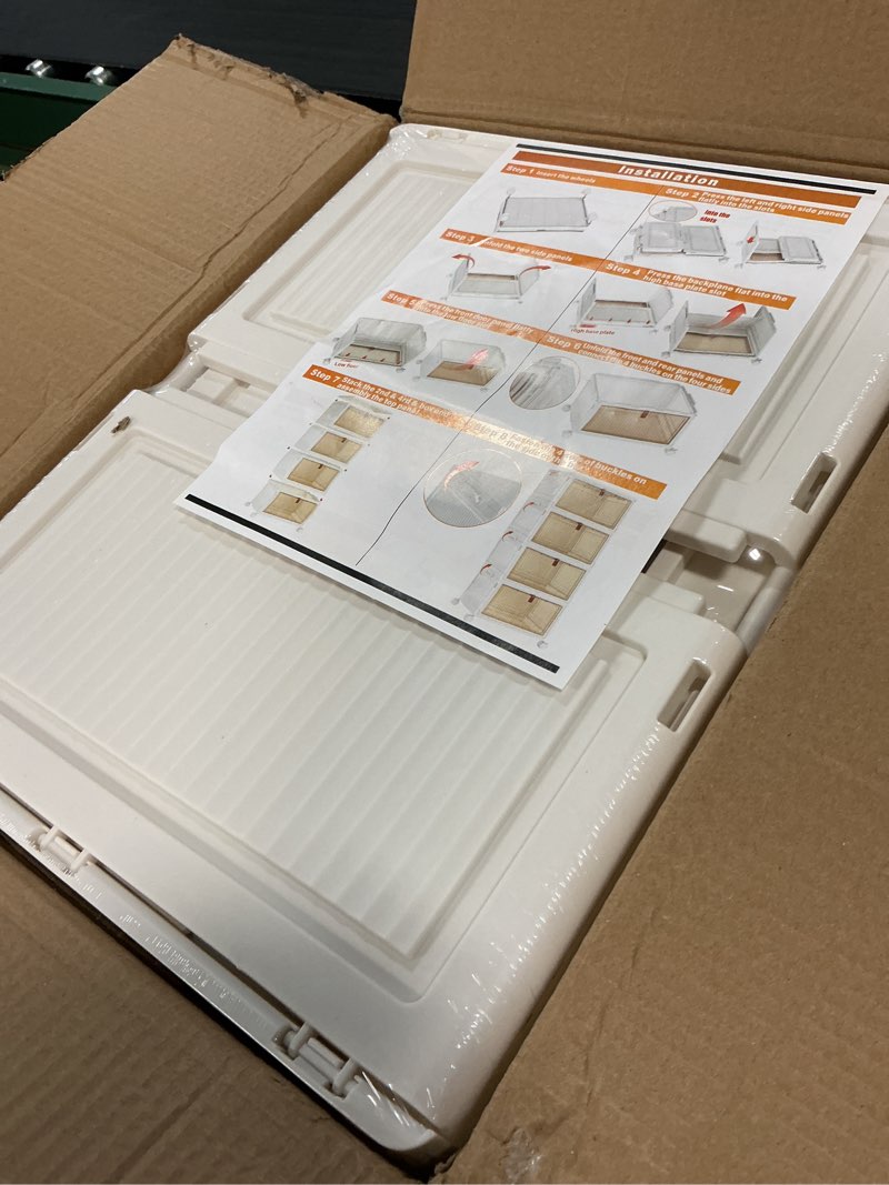 Condition photo showing New/Like New for ctsnslh 4 tier plastic storage bins with lid - 28qt stackable with lids for bedroom, living room, office - foldable containers, household organization 28qt 4-tier&one lid white