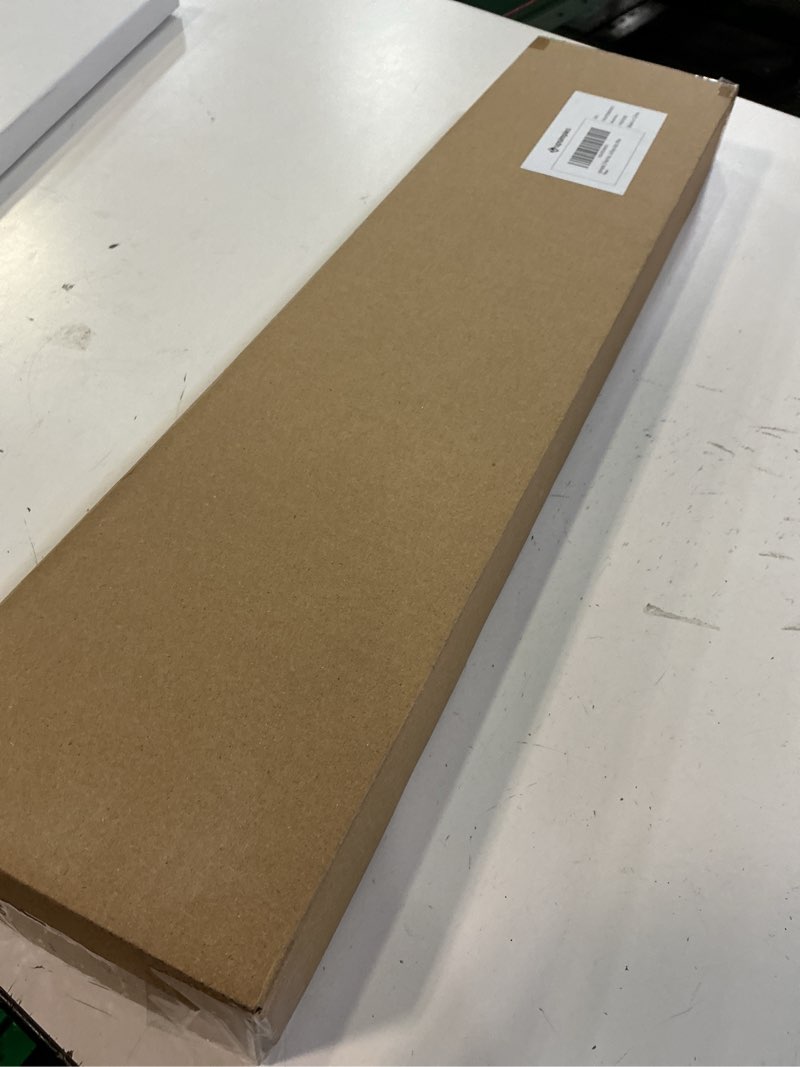 Condition photo showing New/Like New for upsimples 2 pack nursery book shelves, 23.6 inch floating bookshelves for wall, baby nursery decor, small solid wood wall mounted shelves for baby kids boys girls, white white 23.6x4.7
