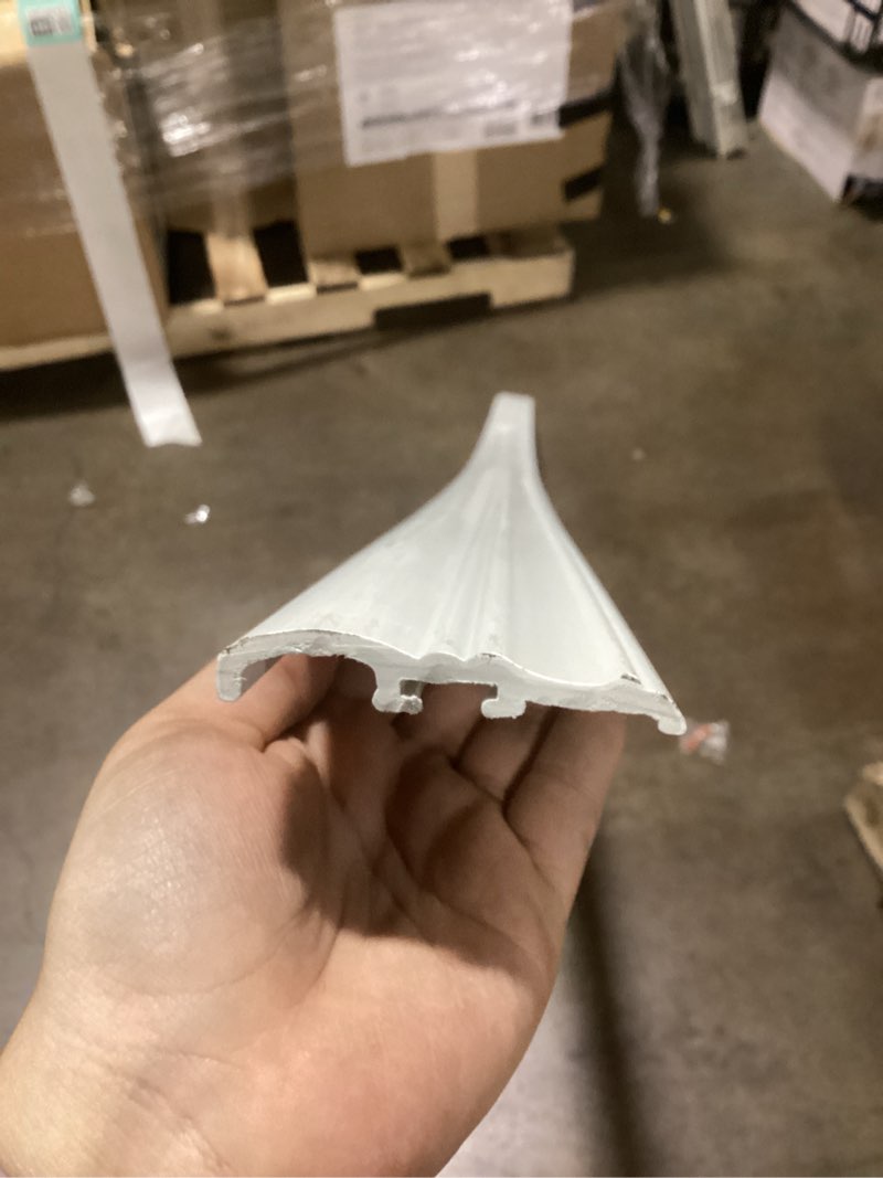 Condition photo showing As Is for ONE SINGLE PANLE… SIMILAR TO STOCK PHOTO.. Art3d Wall Baseboard Molding Trim High Impact Polystyrene Skirting Board - Installed with Glue - White White-1