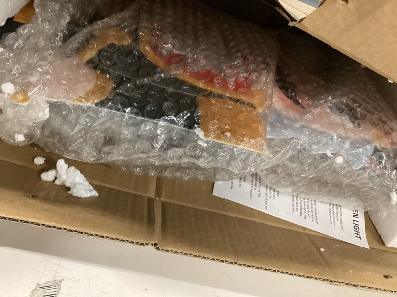 Condition photo showing Good Condition for Solar Christmas Nutcracker Garden Decorative Lights Yard Stakes Outdoor 2Packs of 45.28In Nutcracker Soldier Standing for Driveway Door Garden Yard Lawn