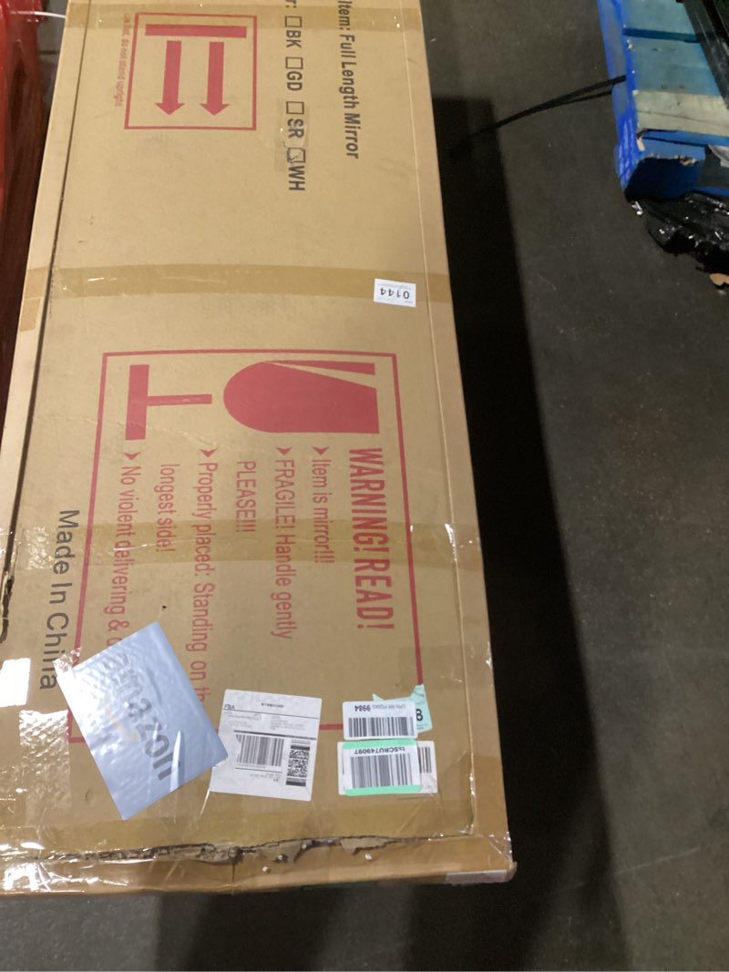 Condition photo showing New/Like New for 21"x58" Arch Mirror Full Length, Window Pane Mirror, Vintage Wall Mirror, Wall Mounted Antique 58"L x 21"W