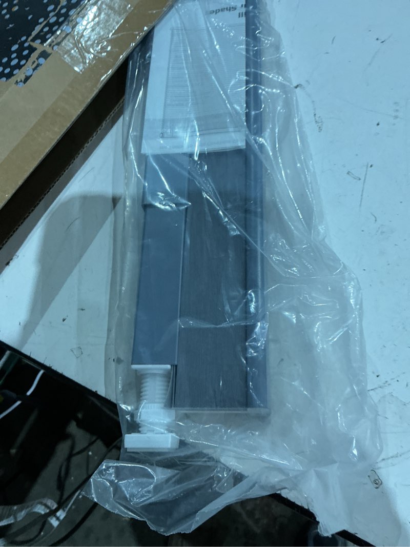 Condition photo showing As Is for lazblinds no drill cordless cellular shades, 22 1/2" w × 64" h, dark grey | light filtering honeycomb shades thermal insulation noise reduction glare control blinds for windows light filtering-dark grey 22 1/2'' w × 64'' h