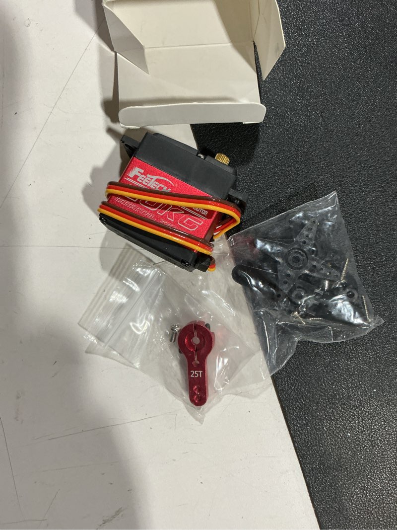 Condition photo showing Good Condition for feetech 20kg servo motor 7.4v high voltage waterproof high torque rc servo full metal gear digital servo, aluminum case, control angle 180° for 1/8 1/10 rc cars, traxxs x4, baja, rc4wd, gtr and more 180°-20kg