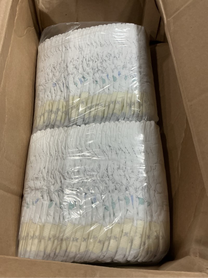 Condition photo showing As Is for pampers swaddlers diapers, size 6 (23-44 lbs), 108 count, absorbent, keeps baby dry and comfortable, skin safe disposable baby diaper (packaging may vary) size 6 108