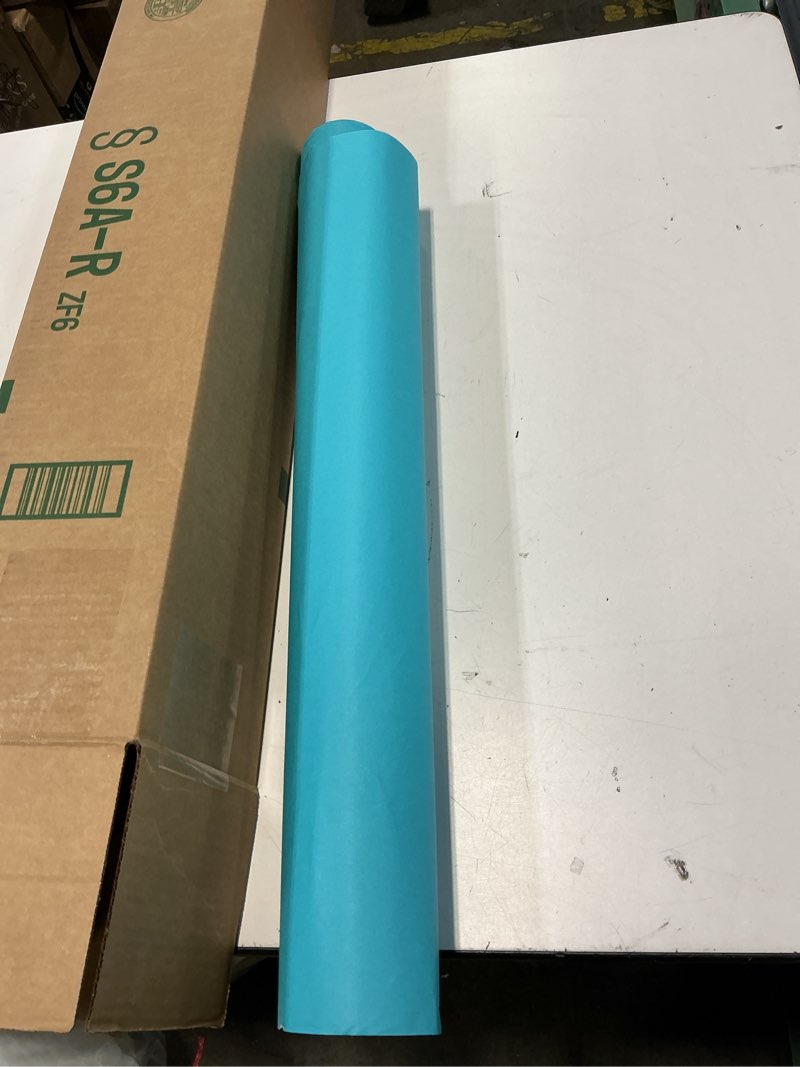 Condition photo showing As Is for WRAPAHOLIC Kraft Teal Wrapping Paper Roll - Mini Roll - 17 Inch x 33 Feet - Solid Color Wrapping Paper Perfect for Birthday, Wedding, Baby Shower, Bridal Shower