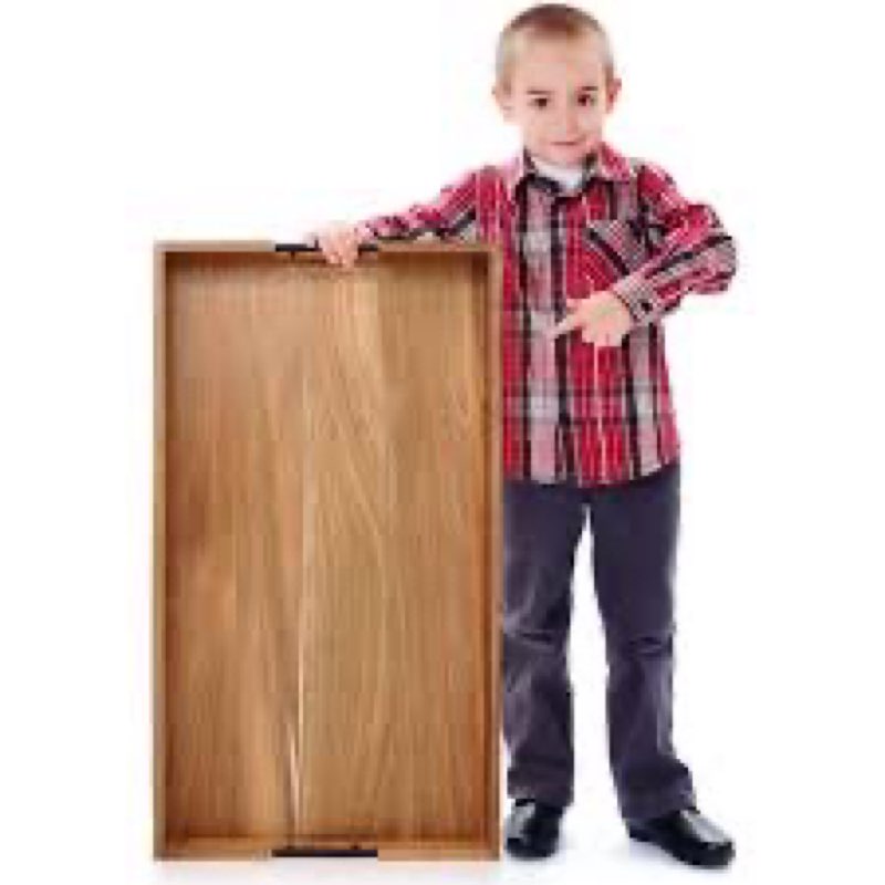 Blushtier 32 x 18 Inch Wood Serving Tray Extra Large Ottoman Tray with Handle Oversized Rectangle Ex