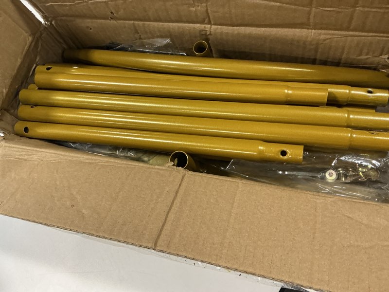 Condition photo showing Good Condition for 6.6FT Metal Wedding Arch Stand Gold Square Arched Backdrop Frame for Party Ceremony Birthday Bridal Baby Shower Garden Floral Balloon Arch Decoration