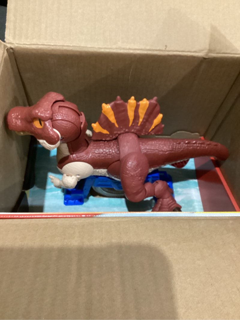 Condition photo showing As Is for Fisher-Price Imaginext Jurassic World Rebirth Dinosaur Toy, Sprinting Spinosaurus Figure with Lunge & Chomp Motion, 9 Inches Tall