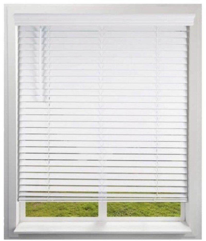 29 in x 64 in 73,66 cm x 162,56 cm  #0924693  allen + roth.  faux wood  room darkening
