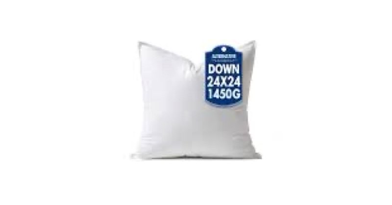 MIULEE 24x24 Down Alternative Pillow Insert Euro Decorative Throw Pillow 24 x 24 Inch Body Bed Sleep
