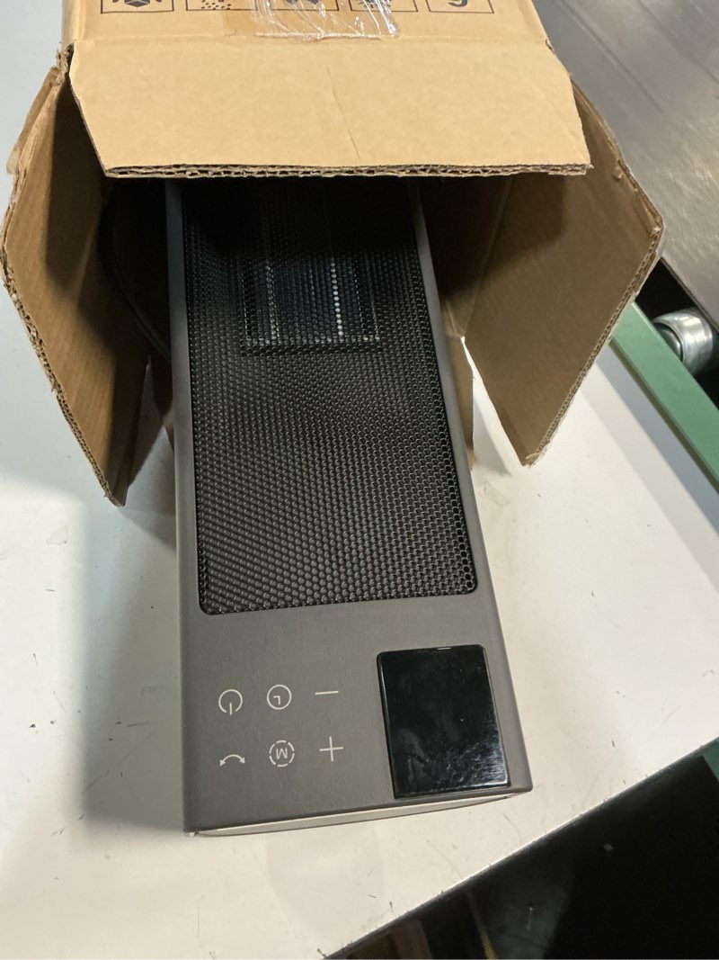 Condition photo showing As Is for PELONIS 23 Inch Indoor Ceramic Space Heater with Oscillation  1500 W  Black