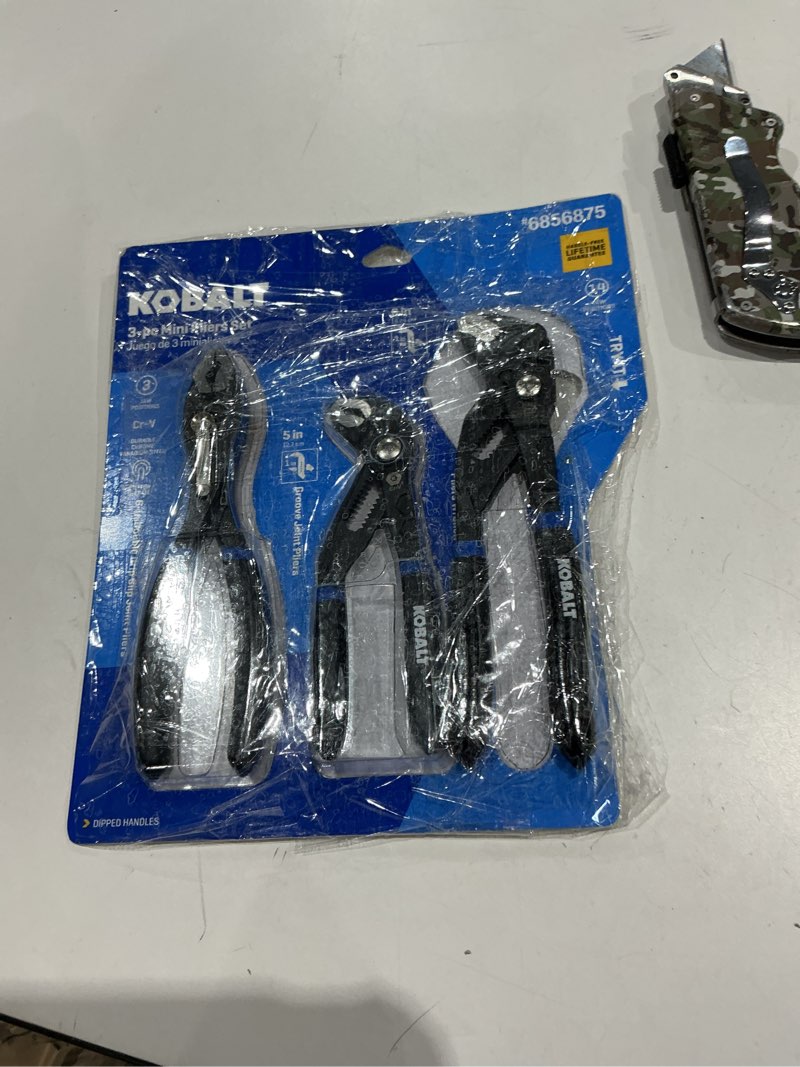 Condition photo showing As Is for k.balt water pump and pliers wrench mini plier set 3 - pack