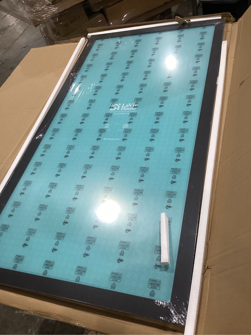 Condition photo showing Good Condition for lavie home 24 x 48 picture frame, large poster frame with high definition plexiglass, horizontal or vertical wall gallery poster frames suitable for photos, artworks, posters,puzzle, black 1pc 24x48 black