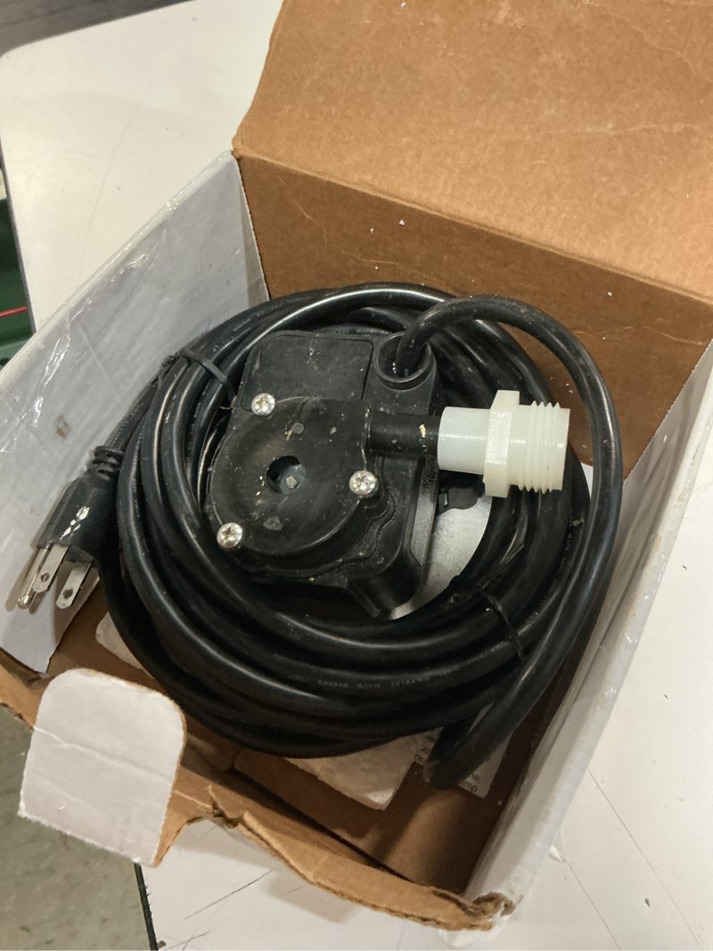 Condition photo showing As Is for little giant pe-1-pcp 115 volt, 1/125 hp, 170 gph manual pool cover pump with 25 foot power cord, black, 518025