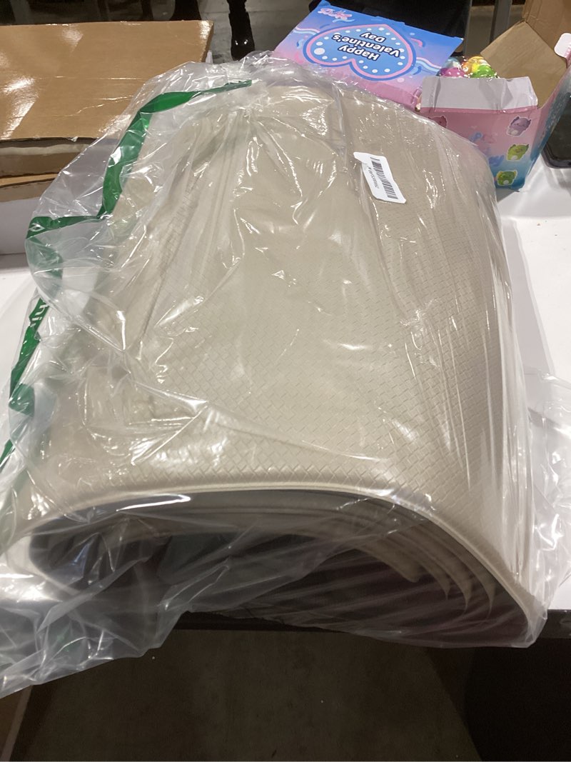 Condition photo showing Good Condition for color&geometry anti fatigue cushion padded kitchen mat for floor - 17x29+17x59,easy clean, water & oil proof, anti slip, foam rubber runner rug for front sink comfort standing,dark beige set of 2 17"x29"+17"x59" dark beige