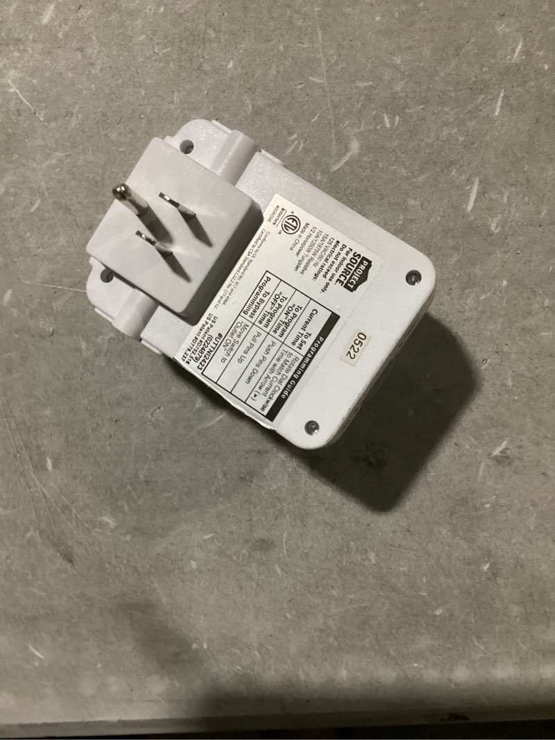 Condition photo showing As Is for power zone tni2423 powerzone heavy duty indoor electromechanical timer, 125 v, 15 a, 24 hr