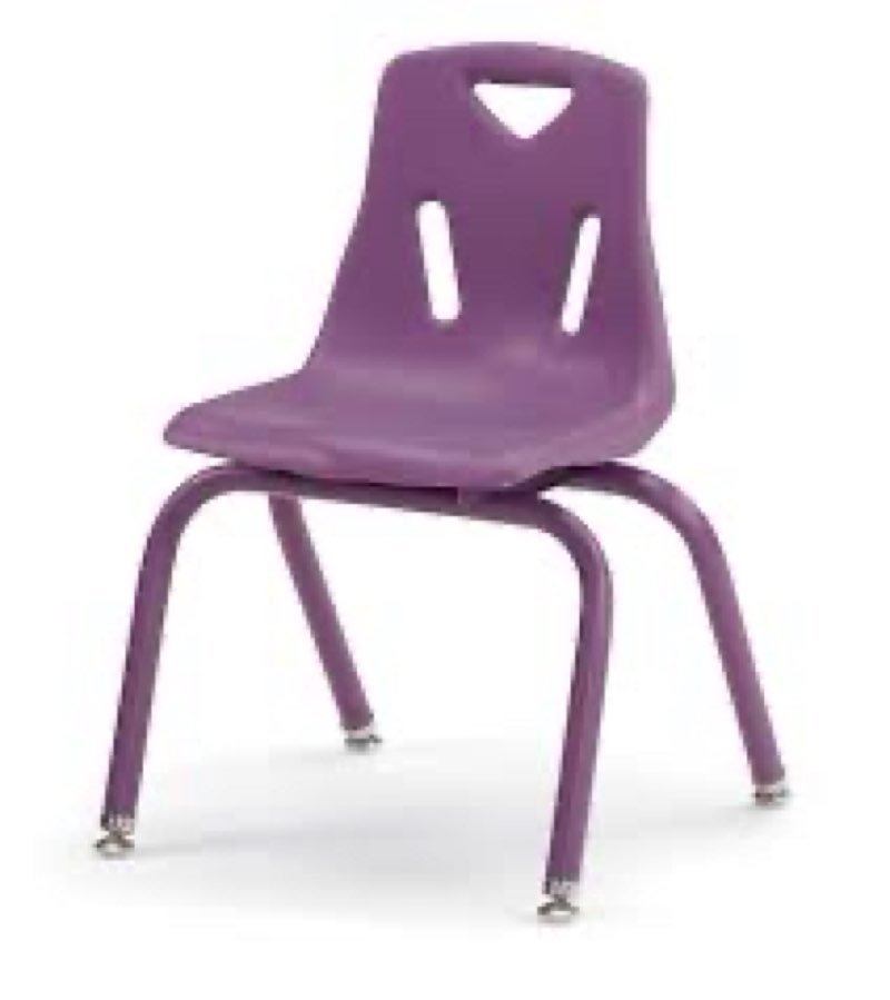 Stacking chair 14” hight purple