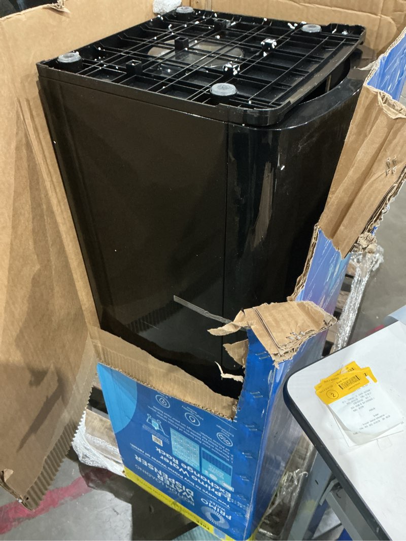 Condition photo showing As Is for primo 5-gallon bottom load black water cooler