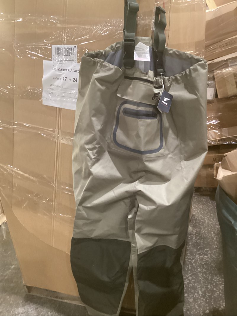 Condition photo showing Good Condition for 8 fans fishing chest waders for men and women, waterproof breathable stockingfoot wader -3 layer neoprene/lightweight/hunting medium khaki