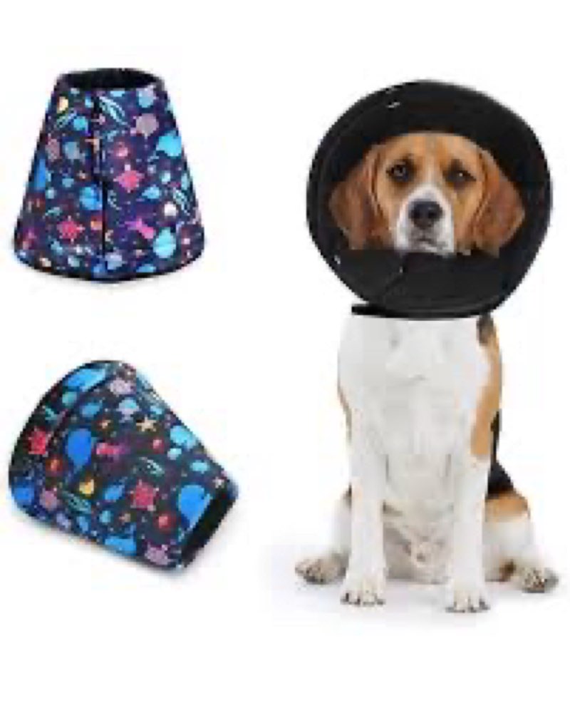 dog cone collar for recovery: soft elizabethan collar alternative to stop licking, adjustable pet co
