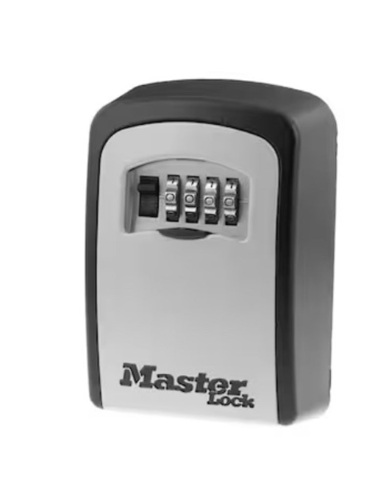  master lock wall mount combination dials lock box