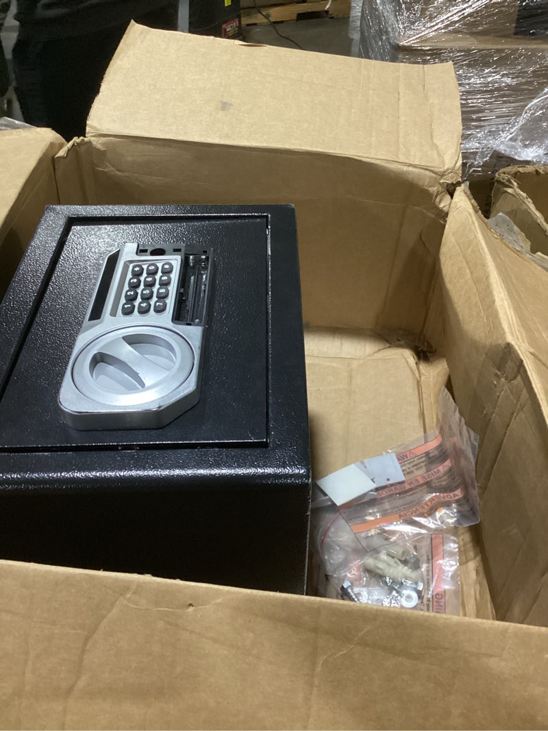 Condition photo showing Good Condition for 1.2 cu ft safe box for home documents -steel electronic digital safety box personal security lock box with led sensor light external power compartment for office money jewelry valuables 1.2cu ft