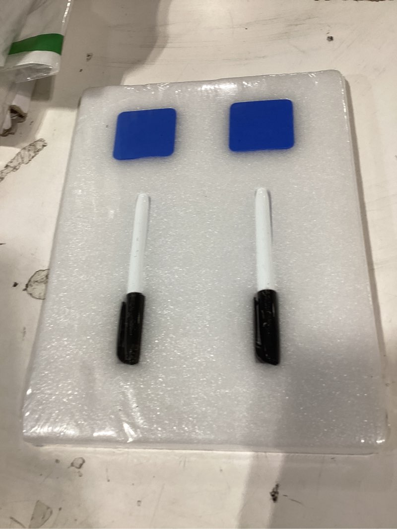 Condition photo showing New/Like New for maxgear small white board 2 pack dry erase boards, 9''x 12'' mini white board double sided portable whiteboards for students teachers school supplies lapboards including 2 markers and 2 erasers