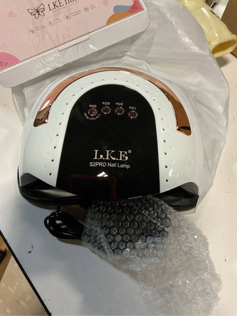 Condition photo showing Good Condition for 268w uv led nail lamp, lke nail dryer for gel polish, 4 timers uv nail lamp professional nail light, 57pcs lamp beads and automatic sensor(white)