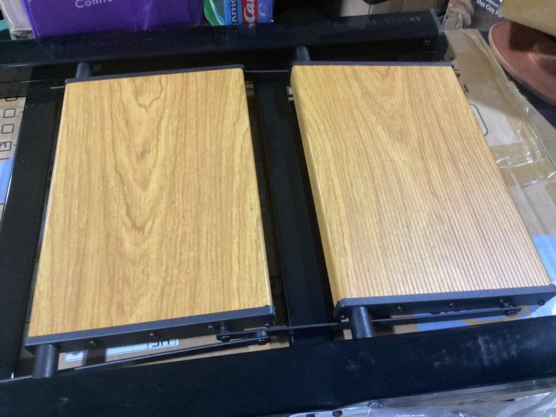 Condition photo showing Good Condition for xinsunho 2 step ladder, folding step stool with anti-slip wide pedal, portable sturdy steel ladder 2 steps, 330lbs safety kitchen & household ladder black & gold 2 step