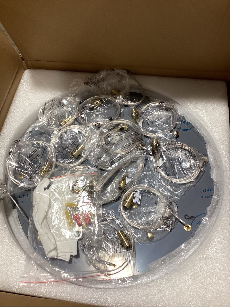 Condition photo showing Good Condition for modern pendant light led raindrop ceiling lamp crystal ball hanging fixture lighting 14-light g4 staircase crystal chandelier