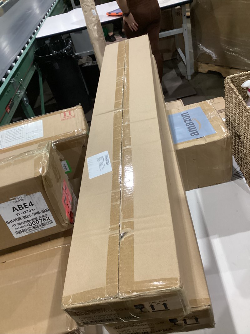 Condition photo showing New/Like New for 40 inch gold bathroom vanity light fixtures over mirror, modern linear dimmable led vanity light with 5 color temperature, bathroom lighting