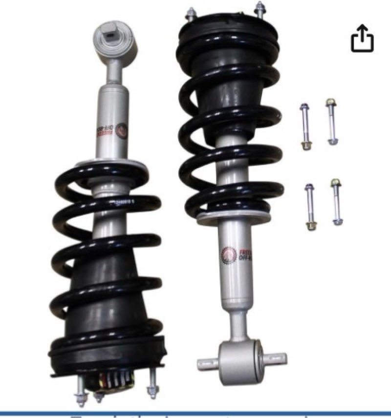 (1 piece only) freedom offroad front 3.5\" lift struts fit compatible for 07-18 silverado/sierra 1500 and 07-20 tahoe/yukon