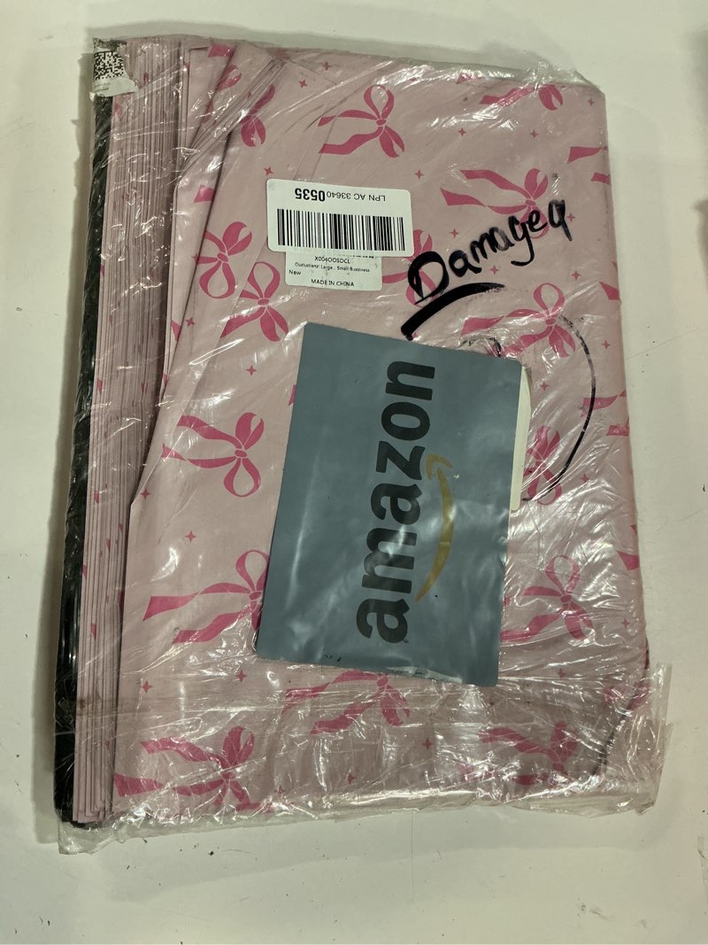 Condition photo showing New/Like New for Oududianzi Large Poly Mailers 14.5x19, 100PCS Shipping Bags, Self Seal Mailers Poly Bags, Mailing Envelopes Bulk, Polymailer Packaging Bags for Small Bussiness Pink Bows 14.5x19 - 100Pack