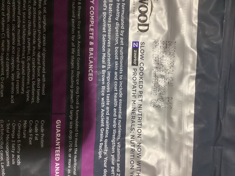 Condition photo showing New/Like New for Blackwood Sensitive Skin & Stomach Dry Dog Food, Salmon Meal & Brown Rice with Ancient Grains, 4.5 Pound Bag with Prebiotics & Probiotics to Promote Gut Health Salmon Meal & Brown Rice with Ancient Grains 4.5 Pound (Pack of 1)