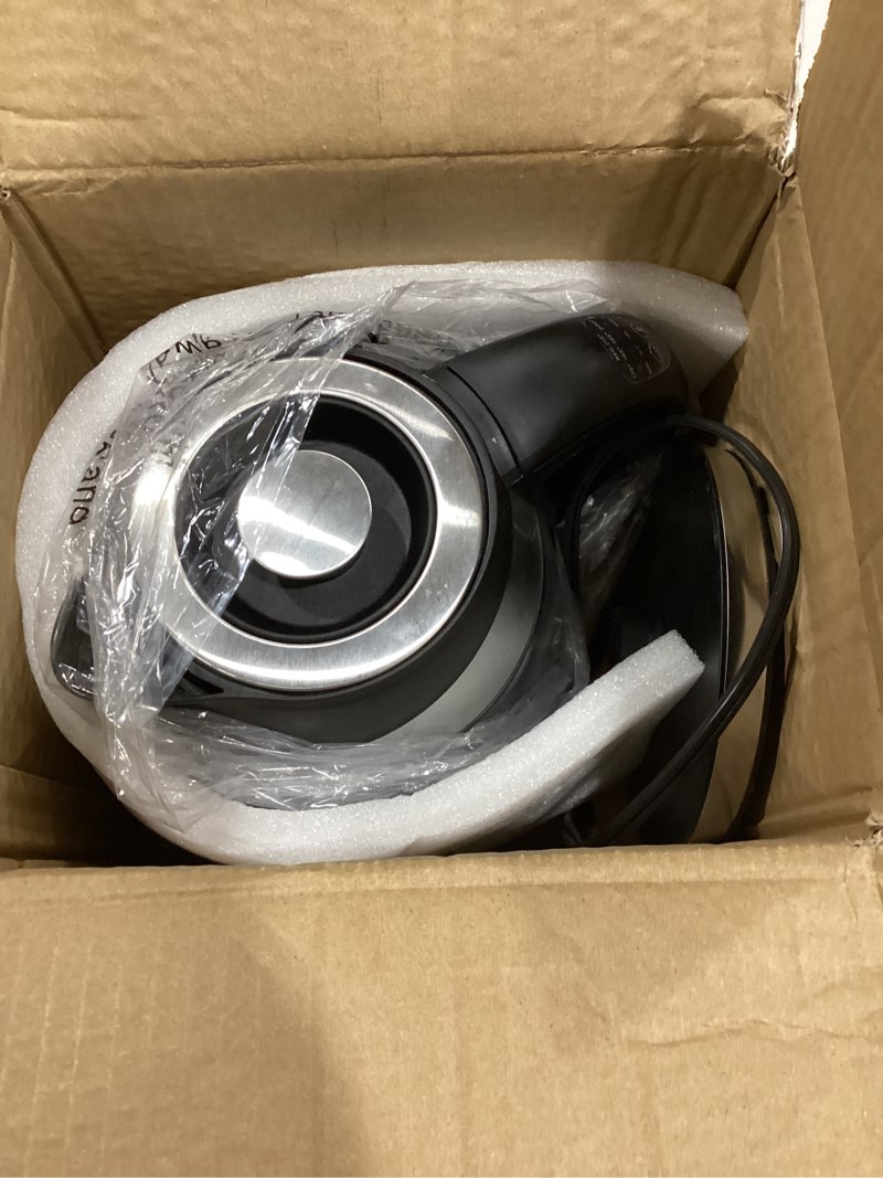 Condition photo showing Good Condition for Chefman Electric Kettle with Temperature Control, 5 Presets LED Indicator Lights, Removable Tea Infuser, Glass Tea Kettle & Hot Water Boiler, 360° Swivel Base, BPA Free, Stainless Steel, 1.8 Liters 1.8L - Stainless Steel - Tea Infuser - Temperature Control