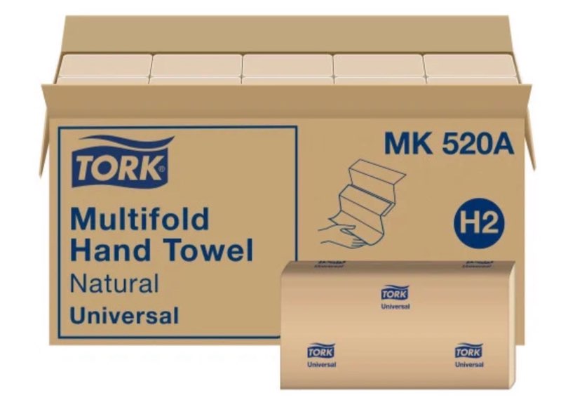 Tork® Multifold Paper Towels, 1-Ply, Brown, 4000 Towels (MK520A