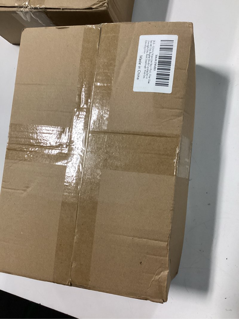 Condition photo showing New/Like New for mason jars 16oz 4 pack, clear glass jars with lids, regular mouth canning jars for overnight oats, salad, sourdough, weck jars, sprouting, juice