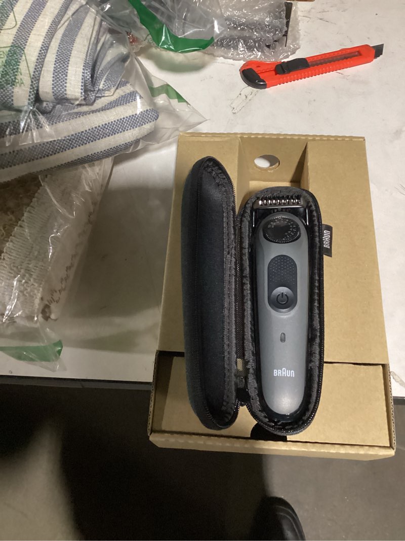 Condition photo showing Good Condition for Braun All-in-One Style Kit Series 5 5471, 8-in-1 Trimmer for Men with Beard Trimmer, Body Trimmer for Manscaping, Hair Clippers & More, Ultra-Sharp Blade, 40 Length Settings, Waterproof Black 10 Piece Set