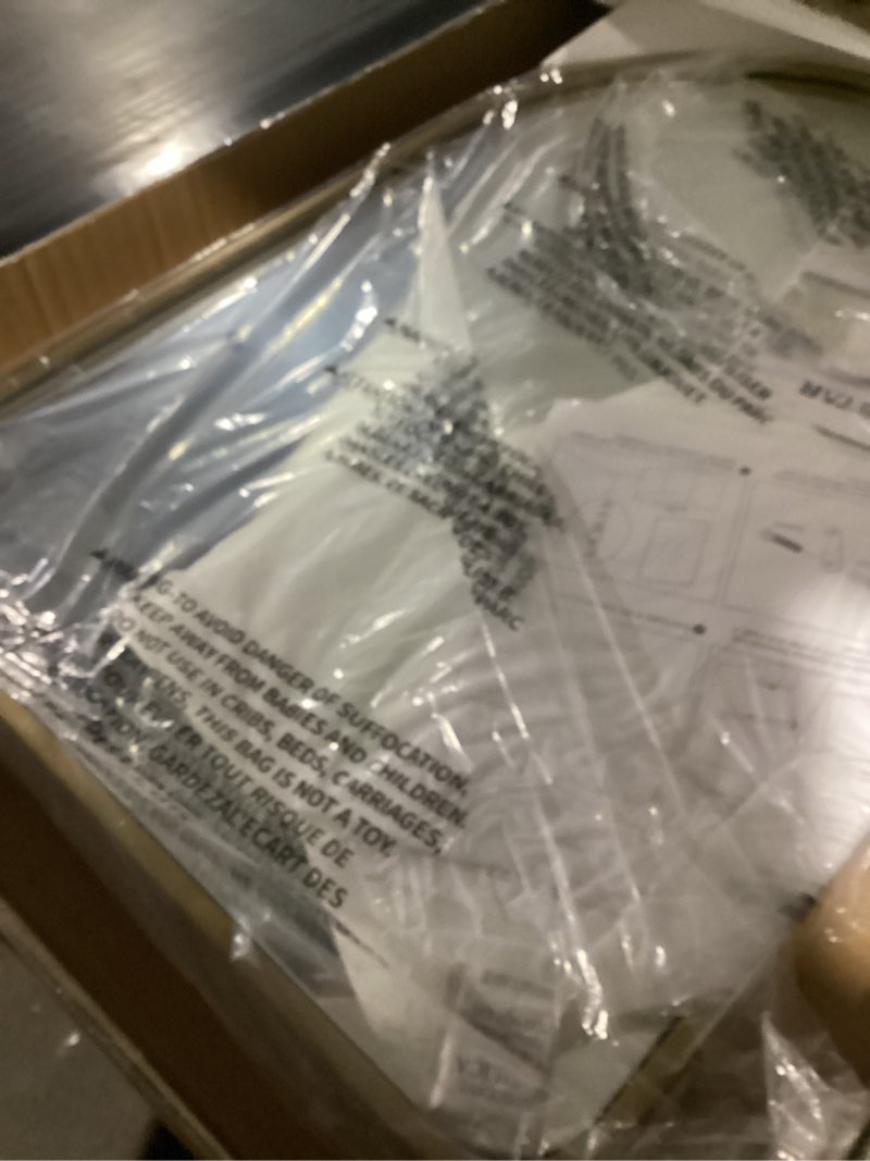 Condition photo showing New/Like New for andy star brass mirror, 20x30 gold arched mirror, brass bathroom mirrors for wall in sus304-anti-rust, seamless tube metal frame, wall-mounted vertical 1’’ deep brushed brass 30"l x 20"w