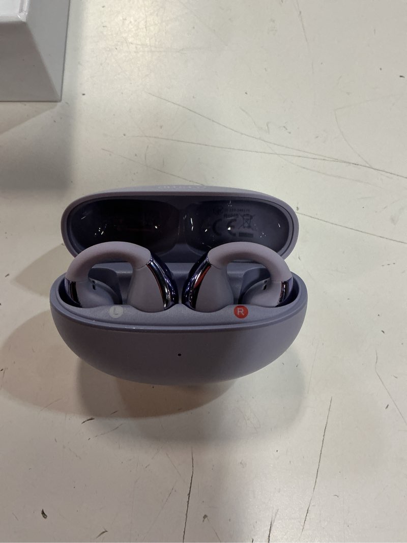 Condition photo showing Good Condition for qcy crossky c30 open ear headphones wireless bluetooth, clip-on earbuds with 4 enc noise cancelling mic, stable fit, dual connection, eq customized, sports earphones for workout/running purple