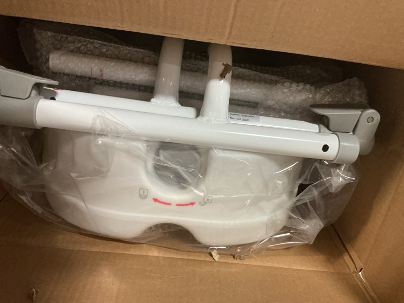 Condition photo showing Good Condition for raised toilet seat with handles for elderly - toilet seat risers for seniors with adjustable padded arms - elevated toilet safety seat for standard or elongated commode