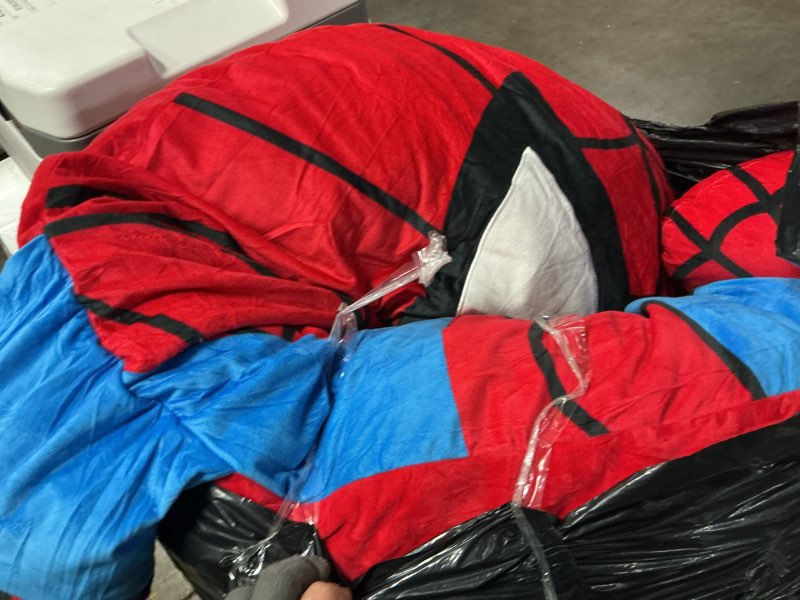 Condition photo showing As Is for oversized floor lounger and nap mat, assorted characters
