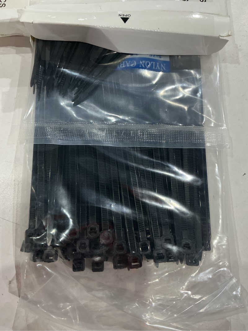 Condition photo showing Good Condition for cable zip ties,400 pack black assorted sizes 12+8+6+4 inch,multi-purpose self-locking nylon cable cord management,plastic wire ties for home,office,garden,workshop. by have me td 4+6+8+12-inch(400pcs set) black
