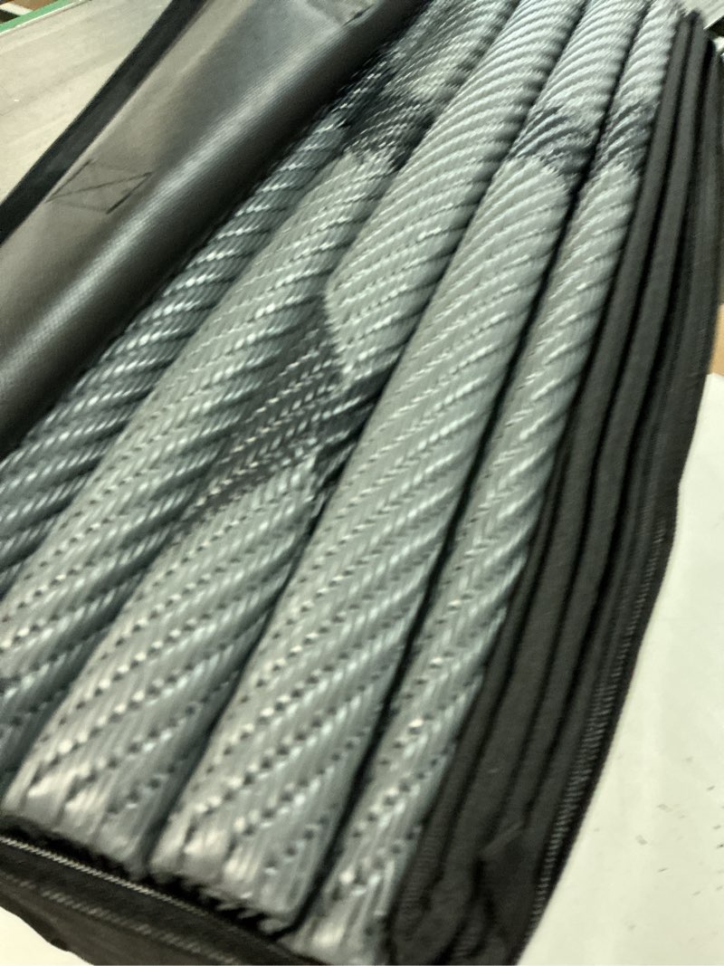 Condition photo showing New/Like New for easy-going reversible outdoor rugs 9x12ft waterproof plastic straw rug stain & uv resistant floor mat for patio porch rv backyard pool deck picnic beach trailer camping (diamond/black & grey)