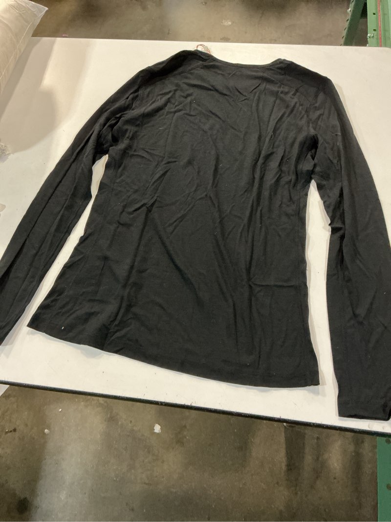 Condition photo showing Good Condition for quince 100% merino wool all season long sleeve base layer / black / m