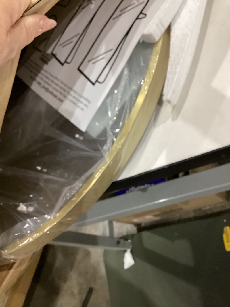 Condition photo showing Good Condition for bathroom mirrors for wall,gold frame mirror,30'' round circle mirror for entryway bedroom vanity(30'',gold) round gold 30"l x 30"w