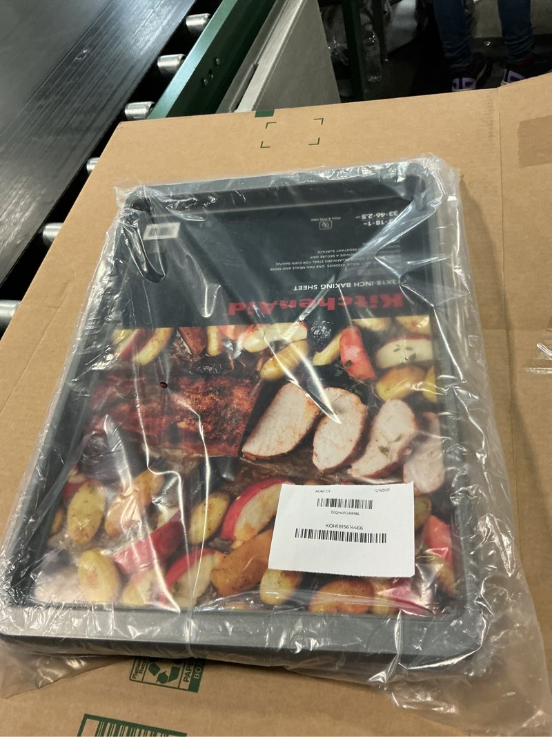 Condition photo showing Good Condition for KitchenAid 13x18in Nonstick Aluminized Steel Baking Sheet, Contour Silver Contour Silver 13 x 18-In