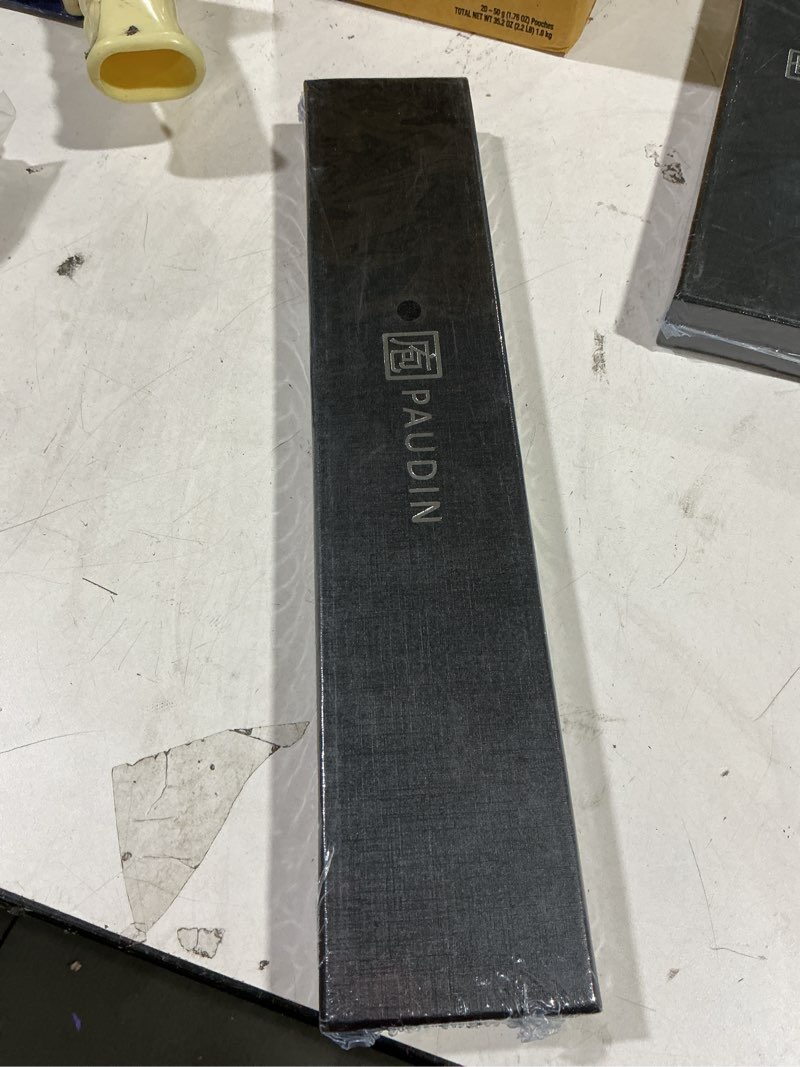 Condition photo showing New/Like New for PAUDIN 8-Inch Chef's Knife – Ultra-Sharp High Carbon Stainless Steel Blade, Ergonomic Handle, Professional Quality Kitchen Knife in Gift Box for Home & Restaurant Use